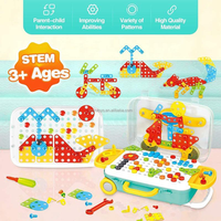 Jeu de blocs de construction pour enfants Puzzle intellectuel Apprendre Train École Éducation Maison Boîte portable suspendue Jeu interactif Ensemble Jouets