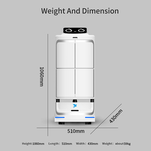 Servicio de Entrega Autónoma con Carga para Hoteles, Distribución Inteligente, Robot Seguro e Inteligente de <span class=keywords><strong>Alta</strong></span> Calidad con 2 Compartimentos - Product Image 5