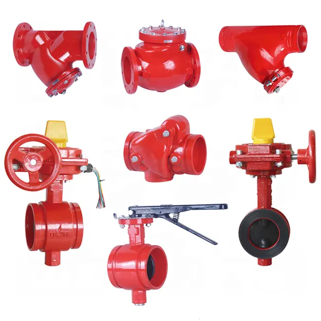 Fire Protection System UL FM PN10 PN16 DI Grooved Flanged Gate Butterfly Fire Fighting Swing Check Valve