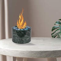 Foyer de table intérieur/extérieur moderne avec effet marbre Chauffage de cheminée portable Bol à feu-pour les fêtes