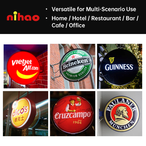 NIHAO Custom Round Waterproof LED Light Box <strong>Sign</strong> for Mall &amp; Companies Advertising Acrylic+Aluminum Outdoor Logo Display - Product Image 5