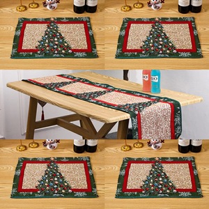 ชุดผ้ารองจานซานตาคลอสผ้าปูโต๊ะกันความร้อนสำหรับวันหยุด - Product Image 2