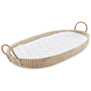 Kids Baskets For Room Wicker Vietnam Toys Laundry Storage Pad Rattan Natural Woodland Baby Changing Seagrass Basket