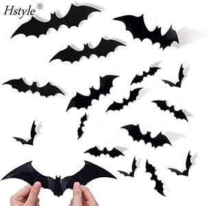 120 Pezzi Adesivi Pipistrelli 3D <span class=keywords><strong>per</strong></span> Feste di <span class=keywords><strong>Halloween</strong></span>, Impermeabili, <span class=keywords><strong>Decorazioni</strong></span> Murali Spaventose, Fai-<span class=keywords><strong>da</strong></span>-Te <span class=keywords><strong>per</strong></span> <span class=keywords><strong>Casa</strong></span> e Finestre HS503 - Product Image 1