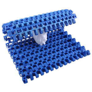 Bande transporteuse modulaire en plastique à grille plate de haute qualité série 2400 pour la ligne de transport et de traitement de l'industrie de la viande de fruits et légumes - Product Image 5