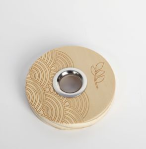 Home Deco Wood Lids High Quality New Top Jars Wooden Round Shape Slice Wooden Deep Engraving <b>Diffuser</b> Cover for Oil <b>Bottle</b> - Product Image 2