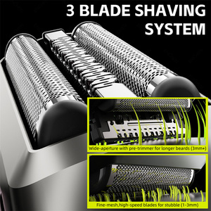 नया कस्टम ट्रिपल ब्लेड ipx7 वाटरप्रूफ इलेक्ट्रिक पोर्टेबल नाई फ्यूइल शेवर पुरुषों का फेस बॉडी उपयोग 8000 आरपीएम घरेलू यात्रा आरपीएम घरेलू यात्रा आरवी - Product Image 4