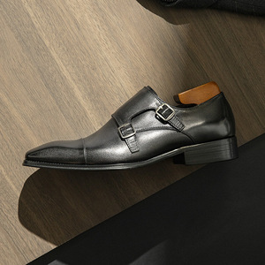 Zapatos de Cuero Cómodos y Elegantes para Hombre, Cuero Genuino Hecho a Mano, Estilo Formal de Negocios, Sin Cordones, Casuales - Product Image 1