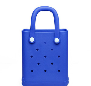 Haute qualité <span class=keywords><strong>EVA</strong></span> fourre-tout panier étanche été caoutchouc Silicone sac femmes <span class=keywords><strong>EVA</strong></span> plastique Bogg plage sac fourre-tout - Product Image 5
