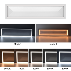 Plafonnier LED <span class=keywords><strong>COMI</strong></span> 20-40W 5CCT 1x4FT en aluminium ultra-mince à éclairage latéral, à montage en surface, dimmable avec veilleuse pour cuisine - Product Image 2