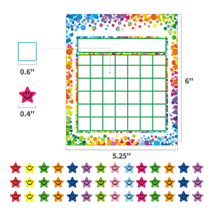 Paquete de 80 tablas de recompensas de incentivo para niños, estudiantes, <span class=keywords><strong>aula</strong></span>, <span class=keywords><strong>gestión</strong></span> del comportamiento en el hogar, 2400 piezas, pegatinas de estrellas, Material de papel - Product Image 4