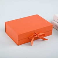 Boîte cadeau pliable avec ruban et design haut de gamme, boîtes personnalisées avec logo