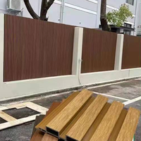 Panel Dinding Beralur WPC Berkualitas Tinggi Dekorasi Rumah Mewah Gym Pemasangan Mudah Pelapis Dinding Interior Modern Tahan Air Tahan Api