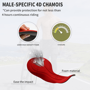 Shorts de <span class=keywords><strong>VTT</strong></span> 2 en 1 pour hommes WOSAWE avec doublure longue respirante à séchage rapide, shorts de cyclisme à taille élastique - Product Image 6