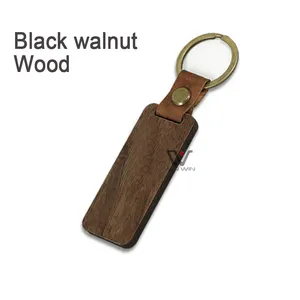 코아 월넛 나무 가죽 열쇠 고리 선물용 고급 가죽 나무 판촉 은행 열쇠 고리 맞춤 제작 나무 열쇠 고리