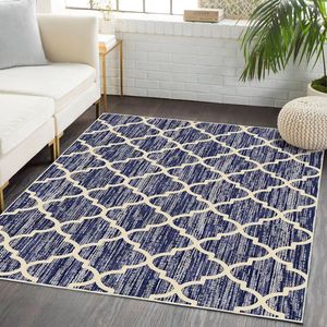 Ensembles de tapis marocains bohèmes à poils doux pour chambre à coucher, style esthétique, Glow Trench Dress, Lange Flat Bed Evolution Surface Immersion Area Rugs - Product Image 3