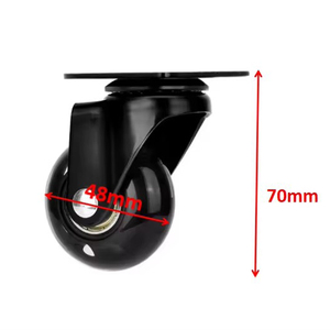 Ruedas giratorias de PU de 2.5 pulgadas con freno para silla de oficina, cocina, comedor, escuela, gimnasio, interior, exterior, baño y muebles. - Product Image 5