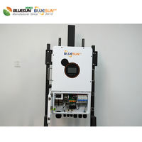 Système solaire Bluesun Système solaire onduleur hybride 12 kw à haute efficacité Système d'énergie solaire avec batterie au lithium pour usage domestique