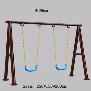 Chất Lượng Cao Trẻ Em Màu Đen Kim Loại Đu Chơi Thiết Lập Cho Sân Chơi Ngoài Trời Mẫu Giáo - Product Image 2