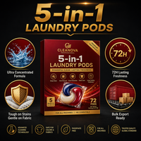 Capsules de lessive personnalisées 3 en 1, détergent écologique en dosettes, double couche, formule douce non irritante pour les machines à laver