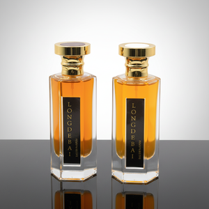 Botella <span class=keywords><strong>de</strong></span> Perfume Rectangular Transparente <span class=keywords><strong>de</strong></span> Lujo Personalizada, 30ml 50ml 100ml, Botella <span class=keywords><strong>de</strong></span> Vidrio Vacía con Tapa Dorada y Caja - Product Image 3
