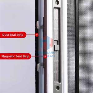 Porte coulissante <span class=keywords><strong>en</strong></span> métal à grille diamantée pour fenêtre, anti-insectes et anti-animaux, pour voies aériennes à basse altitude, anti-effraction et anti-insectes - Product Image 3