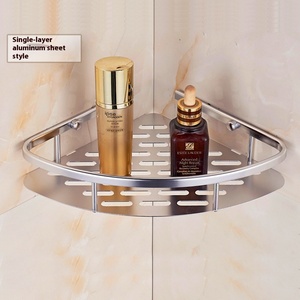 Aluminio 1,2 Triángulo Trípode Estante de baño Espacio sin perforaciones Estante de inodoro Venta al por mayor Vajilla Soportes de almacenamiento de <span class=keywords><strong>metal</strong></span> Bastidores - Product Image 6