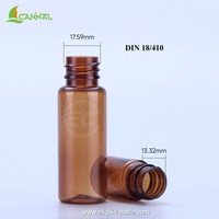 Flacon compte-gouttes en plastique PET Ecannal 5ml 10ml 15ml 20ml 30ml 40ml 50ml 60ml 80ml 100ml 120ml avec bouchon pipette en verre, expédition en Russie
