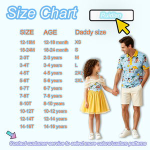 Set Coordinato Famiglia in Tessuto Elasticizzato: Abito a Rete con Fiocco per Ragazze <span class=keywords><strong>e</strong></span> Polo a Maniche Corte per Uomini, Abbigliamento Genitore-Figlio - Product Image 6
