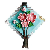 Kit de quilling en papier 9 pièces pour débutants, kit de bricolage en papier avec cadre photo pour l'art du quilling, décoration intérieure