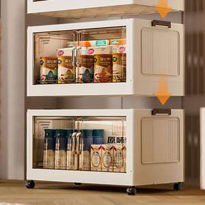 45 CM 5 Couches Chambre Cuisine En Plastique Rangement <span class=keywords><strong>Commode</strong></span> Armoire Tiroir Organisateur Bébé Pliable Placard Armoire avec Roues - Product Image 3