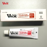Cina Grosir VAOK 35g Automotive RTV 100% Silicone Rubber Flange Sealant 6mm Penyegel Perak Putih