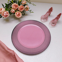 Assiette de présentation en plastique PS, couleur personnalisée, motif végétal, faite à la main, 13 pouces, pour mariage et fête, vente en gros, directement de l'usine
