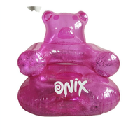 Canapé gonflable pour enfants en PVC personnalisé, design panda de dessin animé portable, hauteur réglable, sommeil sain pour le camping et l'utilisation en extérieur