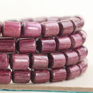 Violet Wooden <b>Bead</b> <b>Bracelet</b> 6x7.5mm 108 Pieces Unisex Couple Jewelry Rosewood Style Polished Finish - Product Image 1