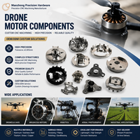 Accessoires de drones OEM, machines CNC haute précision avec tolérance ±0,005 mm, pièces usinées en aluminium CNC, pièces en alu