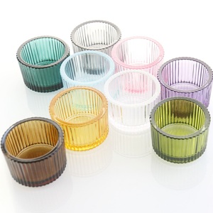 Trang Trí Nội Thất Lãng Mạn Sang Trọng Nhỏ Nhỏ Nến Thủy Tinh Lọ Trà Đầy Màu Sắc Ánh Sáng Container Nến Chủ - Product Image 2