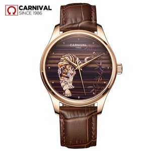 <span class=keywords><strong>Orologio</strong></span> <span class=keywords><strong>Automatico</strong></span> da Uomo con Quadrante a Tema Tigre, Scheletro a Vista, <span class=keywords><strong>Cinturino</strong></span> in <span class=keywords><strong>Pelle</strong></span>, <span class=keywords><strong>Orologio</strong></span> da Polso Meccanico di Lusso - Product Image 4