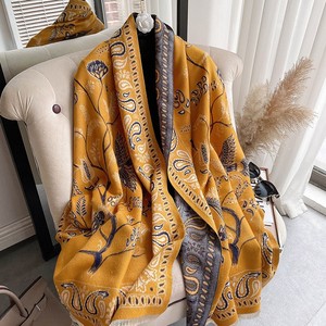 Automne hiver écharpe Jacquard double face grande Texture en cachemire sans boulochage épaissi chaud châle polyvalent - Product Image 6