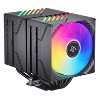 Refroidisseur de processeur SNOWMAN MX660, 6 caloducs, double ventilateur 120 mm RGB ARGB, roulement fluide, faible bruit, dissipateur thermique en aluminium, compatible Intel AMD