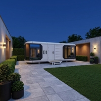 Capsule spatiale intelligente préfabriquée, module modulaire de luxe, mini-villa mobile, cabane en acier personnalisée pour complexe hôtelier et camping