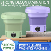 Mini machine à laver domestique automatique portable avec sèche-linge petit boîtier en plastique pliable Source d'alimentation électrique USB