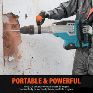 Martillo Demoledor SDS-Max de 1700W y 25 Libras, Picador Eléctrico con Cable de 1-9/16" y 14 Amperios para Trabajo Pesado - Product Image 5