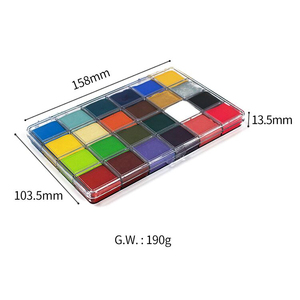 Petites commandes acceptées – <span class=keywords><strong>Peinture</strong></span> corporelle à base d'huile 24 couleurs – Pigment pour le <span class=keywords><strong>visage</strong></span> et le corps – Fournitures de <span class=keywords><strong>maquillage</strong></span> corporel temporaire pour enfants - Product Image 5