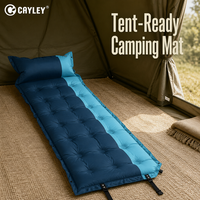 Matelas de camping extérieur OEM ODM avec oreiller, confortable et portable, pour tente, randonnée, voyage et usage domestique