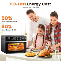 Four à convection à air chaud OEM 30L 1800W pour pizza, gâteaux, biscuits, poulet, avec 4 accessoires