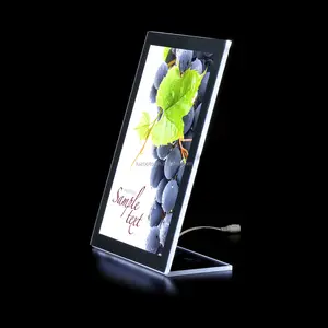 Acrylic Led Frame Photo Frame Poster Frame Restaurant Menu Stand Advertising Frameless Led Light Box