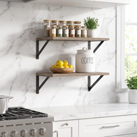 Étagère murale flottante en bois réglable à un seul niveau, personnalisable, multifonctionnelle, organisateur de bureau pour salle de bain et cuisine