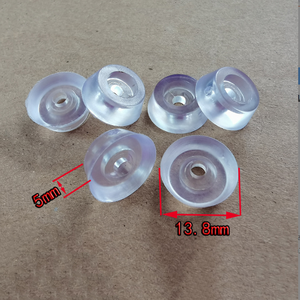 Ujung kaki furnitur transparan antiselip, kaki sekrup kaki karet silikon Pvc tahan aus tahan lembab untuk furnitur - Product Image 4