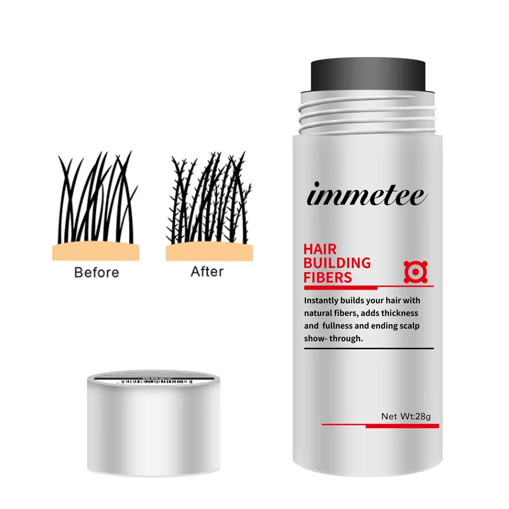 Fabrika fiyat bina lifleri saç kalınlaşma Keratin Fiber kaplama saç dökülmesi sprey ile özel etiket saç elyaf